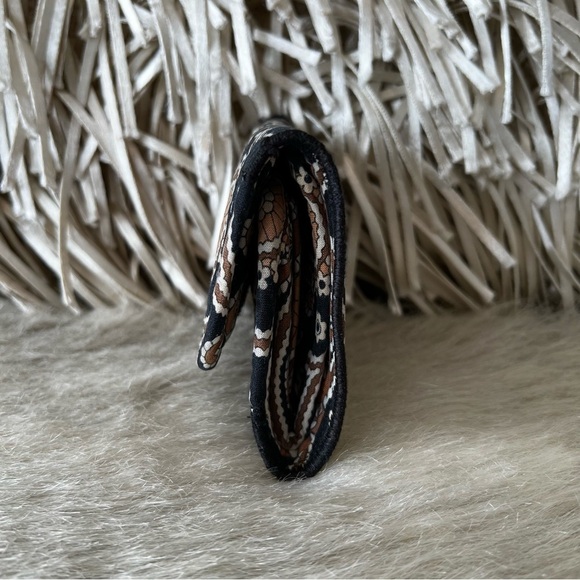 Vintage VERA BRADEY Caffe Latte Velcro Mini Wallet Black Brown y2k 2008 Quilted - Picture 5 of 13